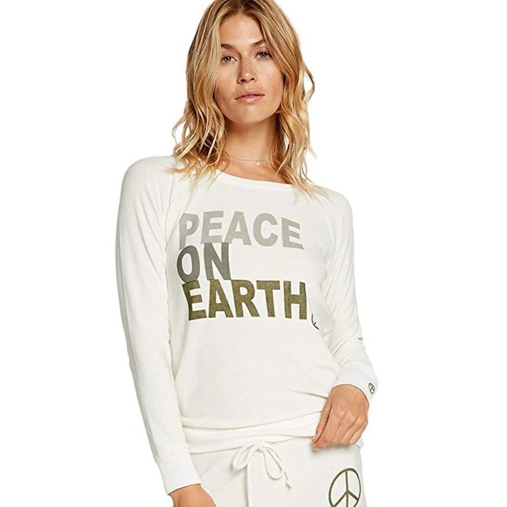 NWT Chaser Peace On Earth Sweatshirt- S